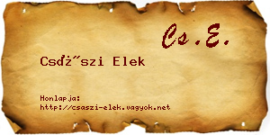 Császi Elek névjegykártya