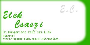 elek csaszi business card